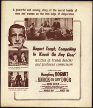 Humphrey Bogart in &quot;Knock on Any Door&quot; Movie Poster Broadside - £6.89 GBP