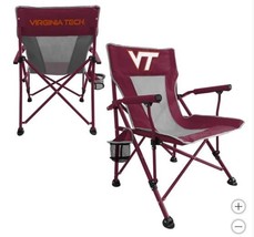 Virginia Tech Hokies Hard Arm Chair Maroon Orange NCAA Tailgating Camping - $1,854.00 MXN
