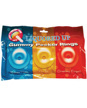 Liquored Up Pecker Gummy Rings - Pack Of 3 - £11.00 GBP