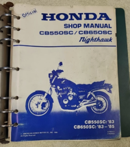 1983 1984 1985 Honda CB550SC CB650SC Service Shop Manual 61ME503 W OEM Binder - £67.24 GBP