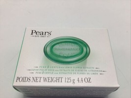 Pears Soap Bar Lemon Flower Transparent Glycerine  4.4 oz 125 g Green  - $6.89