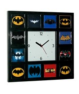 History of Batman Clock Bat Signal Movie TV Show Comics with 12 classic ... - £24.80 GBP
