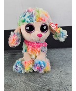 Ty Beanie Boos RAINBOW Poodle Dog Plush Toy Pink Glitter Eyes 9&#39;&#39;  - €5,94 EUR