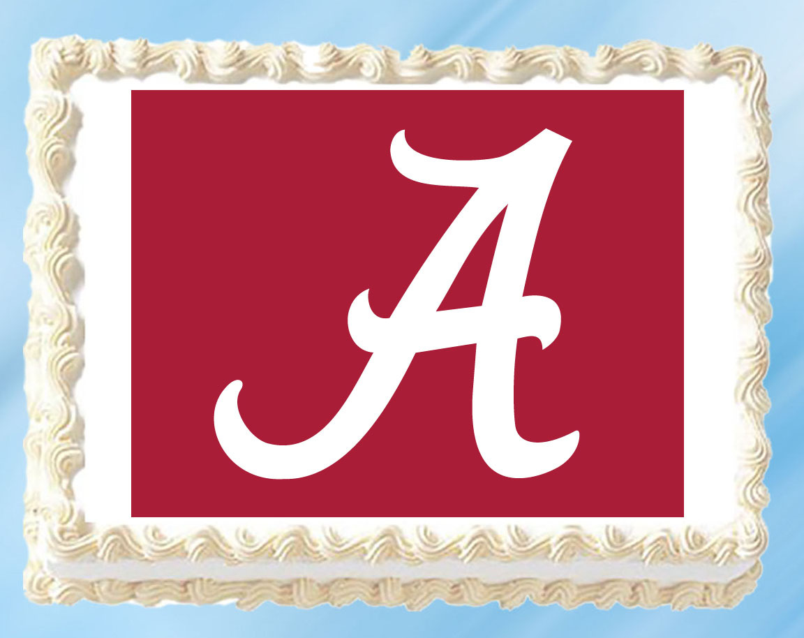 Alabama Crimson Tide Edible Image Topper Cupcake Frosting 1/4 Sheet 8.5 ... - $11.75