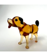 New Collection! Murano Glass, Handcrafted Big Size Brown Puppy Figurine,... - £22.32 GBP