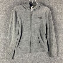 Victoria&#39;s Secret PINK Hoodie Women&#39;s Small Gray Full Zip Cotton Blend - $25.06 CAD