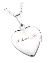Infinite U I Love You Women Stainless Steel Open Heart Photo - £54.85 GBP