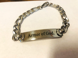 Stainless Steel  Armor of God  8  L Bracelet, New - £17.48 GBP