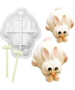 Easter Bunny 3D Silicone Cake Mold White with 2 Wooden Hammers - €2,88 EUR