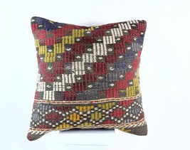 20x20 Kilim Pillow Cover Handmade Vintage Oushak Kilim Cushion Cover 1856 - £13.94 GBP