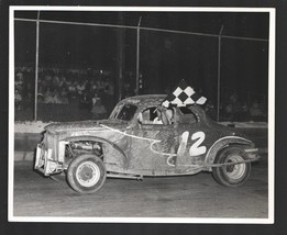 Mance Park Speedway Car #12-Auto Race Winner Photo #349-1950&#39;s-Chicago IL-Dri... - £27.13 GBP