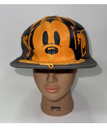 Mickey Mouse Earphones Gray Orange Flexible Fit Hat DJ Music Disney Park... - £11.68 GBP