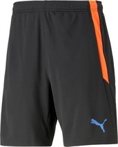 Puma Men&#39;s Mens Liga Training Soccer Shorts Moisture-Wicking Black/Orang... - $19.99