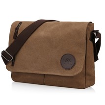 Men&#39;S Canvas Shoulder Messenger Bag Crossbody Day Bag Laptop Bag Satchel... - $58.65