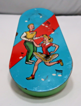 US Metal Toys Company Tin Party Noise Maker Sock Hop Dancers 1950s 1960s... - £11.75 GBP