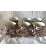 Formalities by Baum Bros Coffee Mugs Set of 6 Vintage Floral Chintz Mult... - $918.72 MXN