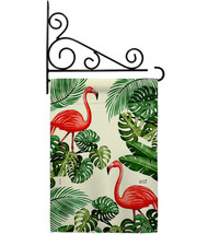 Paradise Flamingos Garden Flag Set Birds 13 X18.5 Double-Sided House Banner - £22.43 GBP