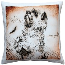 Cairn Terrier Sitting Up Dog Pillow 17x17, with Polyfill Insert - £39.80 GBP