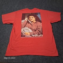 Dumbgood Seinfield T Shirt Size Large Red Elaine on Phone Graphic Crew Neck - $24.45
