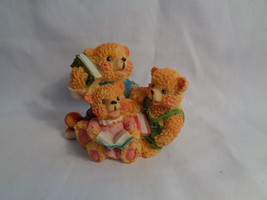 Mini Resin 3 Bears w/ Books Figure - £1.98 GBP