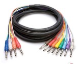 Stp-802 2M (6.6&#39;) 4 Channel 1/4&quot; Insert Snake Trs To Dual Ts Patch Snake - £56.55 GBP
