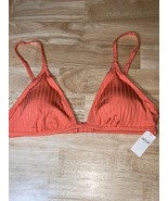 Medium Aerie Women&#39;s Ribbed Crossover Triangle Bikini Top BNWTS - $213.39 MXN
