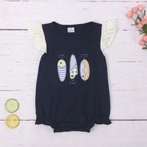 NEW Boutique Fishing Lure Baby Girls Ruffle Romper Jumpsuit - £8.82 GBP