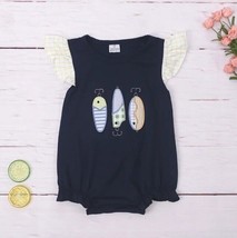 NEW Boutique Fishing Lure Baby Girls Ruffle Romper Jumpsuit - £8.24 GBP