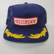 NOS Utility Patch Trucker Hat Tonkin Cap Gold Leaf Vintage Snapback Mesh... - $38.60