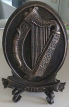 Hanging/Stand Ireland  Eire Celtic Plaque with Irish Harp Cast Iron Very... - £38.98 GBP