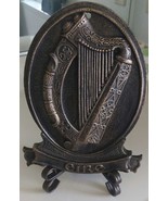 Hanging/Stand Ireland  Eire Celtic Plaque with Irish Harp Cast Iron Very Heavy - $49.50