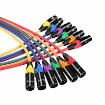 XLR Patch Cable, Devinal 10 Foot Mic Cable, 3 pin XLR Male to Female 6 Colored - £50.89 GBP