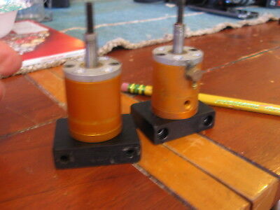 Lot of 2 Fabco-Air Mini-Pancake Cylinder Spring Return # E50 PULL w/ base - $22.79