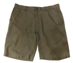 PGA Tour Golf Shorts Mens 36 Olive Flat Front Chino Pockets Dress Casual... - $16.71