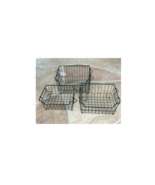 Set of 3 Stackable Metal Wire Storage Basket - Lavender &amp; Rose - NEW - £32.12 GBP