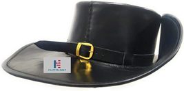 NauticalMart Leather Cavalier Hat - Medium (Right Brim Up) - Black - $1,640.95 MXN
