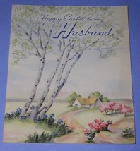 Norcross Easter Greeting Card Vintage 1946 To My Husband Scrapbooking - £12.04 GBP