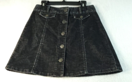 BDG Urban Outfitters Skort Skirt Womens Size 0 Black Denim Cotton Button Front - $16.20