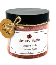 Cinnamon Apple Sugar Scrub Exfoliating Body Scrub gift for her sugar bat... - $9.45