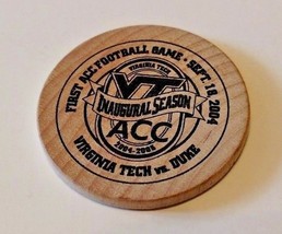 2004-2005 Virginia Tech Inaugural Season First ACC Football Game Wooden ... - £11.76 GBP