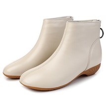 New Women Real Leather Ankle Boots Soft Bottom Zipper Shoes Woman Winter Warm Sh - £74.94 GBP