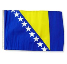 Bosnia and Herzogovina 12&quot;x18&quot; Sleeved Polyester Garden Flags - £3.10 GBP