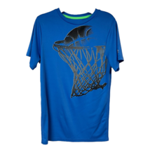 Champion Boys Basic T-Shirt Blue Short Sleeve Crew Neck Basketball 12/14 - $17.09