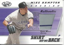 2002 Leaf Shirt Off My Back Mike Hampton MH Rockies - £3.19 GBP