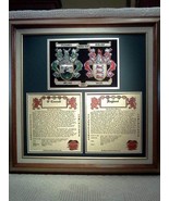 Framed Double Embroidery with Family name Histories. - £253.84 GBP
