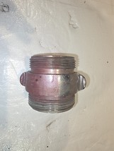 VINTAGE Powhatan FIRE HOSE BRASS ADAPTER NH TO NH DOUBLE MALE 2 1/2&quot; - $649.87 MXN