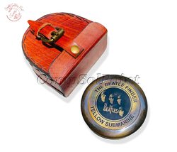 Poem Pocket Compass with The Beatle Finder - Silhouette Image Engraved II (Antiq - £35.96 GBP