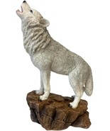 Grey Wolf Howling Figurine Wolf Figure for Home Decor Wolf Decor for Nat... - £32.11 GBP