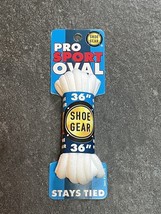 NOS Shoe Lace Gear Pro-Quality Sport Oval Wide White 36” Stays Tied 340-... - $121.91 MXN