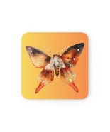 Colorful Moths Coaster Set, Hawk Luna Moth Decor, Halloween - $10.25